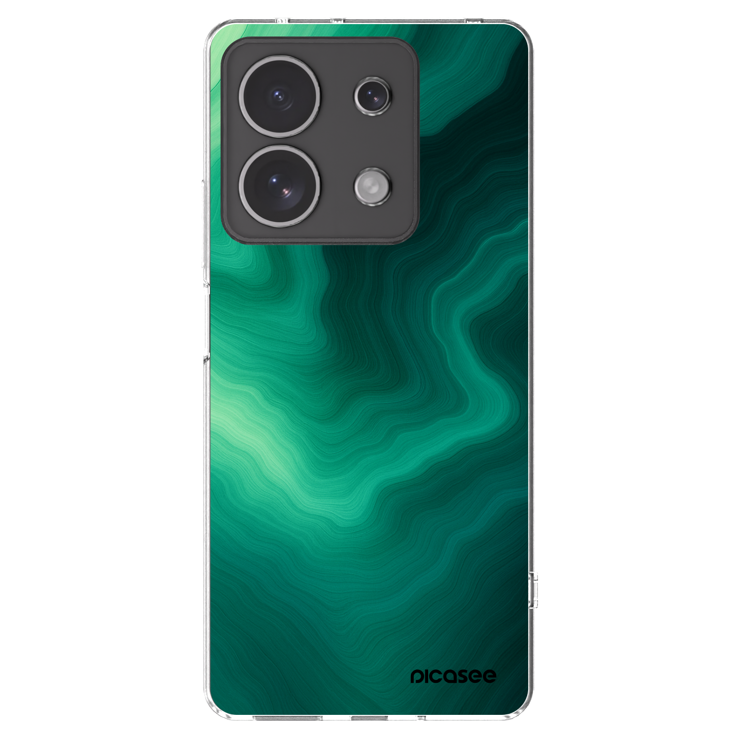 Picasee Xiaomi Redmi Note 13 4G Hülle - Transparentes Silikon - Malachite