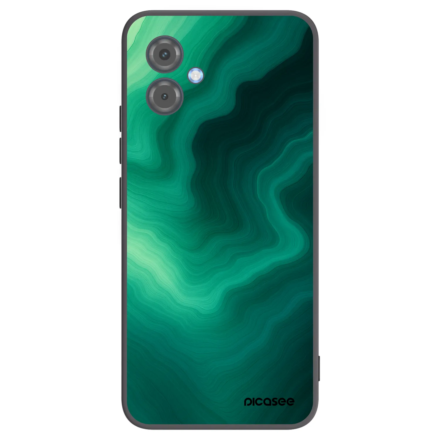 Picasee Motorola Moto G14 Hülle - Schwarzes Silikon - Malachite