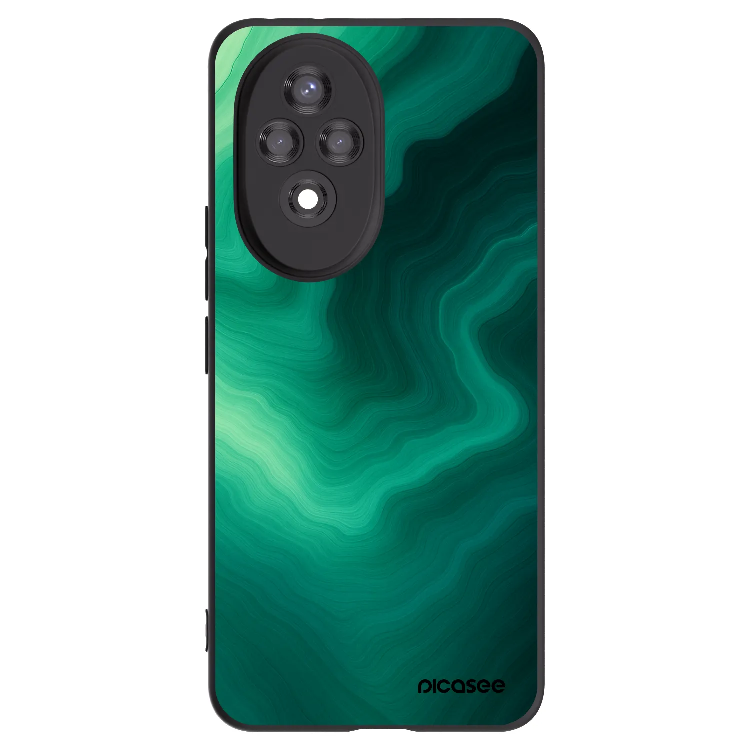 Picasee Honor 200 Pro 5G Hülle - Schwarzes Silikon - Malachite