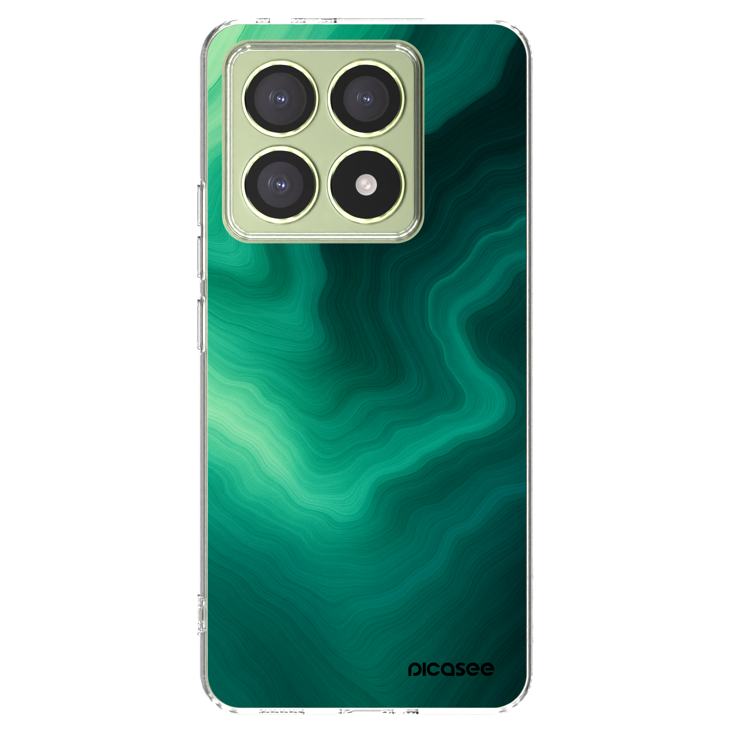 Picasee Xiaomi 14T Hülle - Transparentes Silikon - Malachite