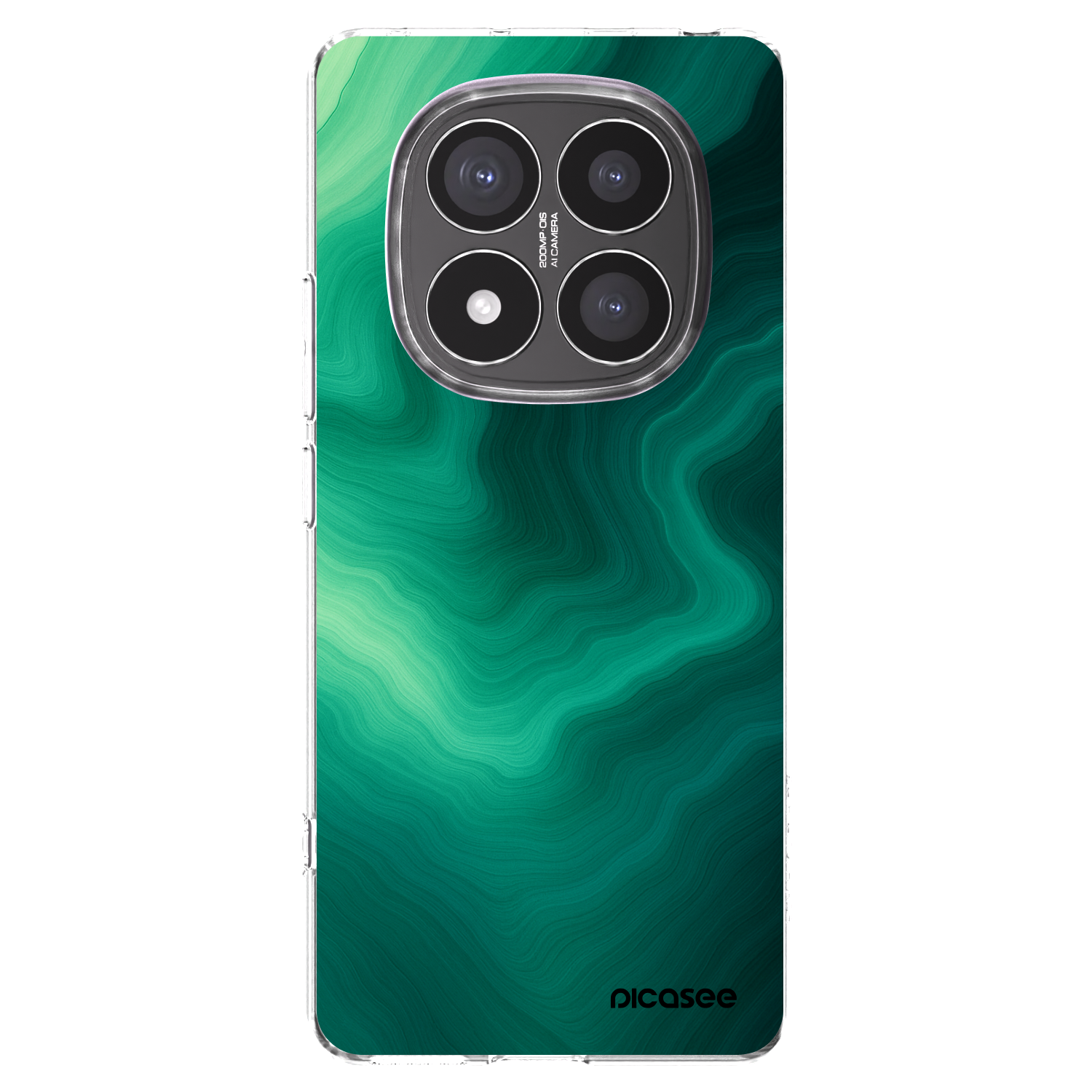 Picasee Xiaomi Redmi Note 14 Pro+ 5G Hülle - Transparentes Silikon - Malachite