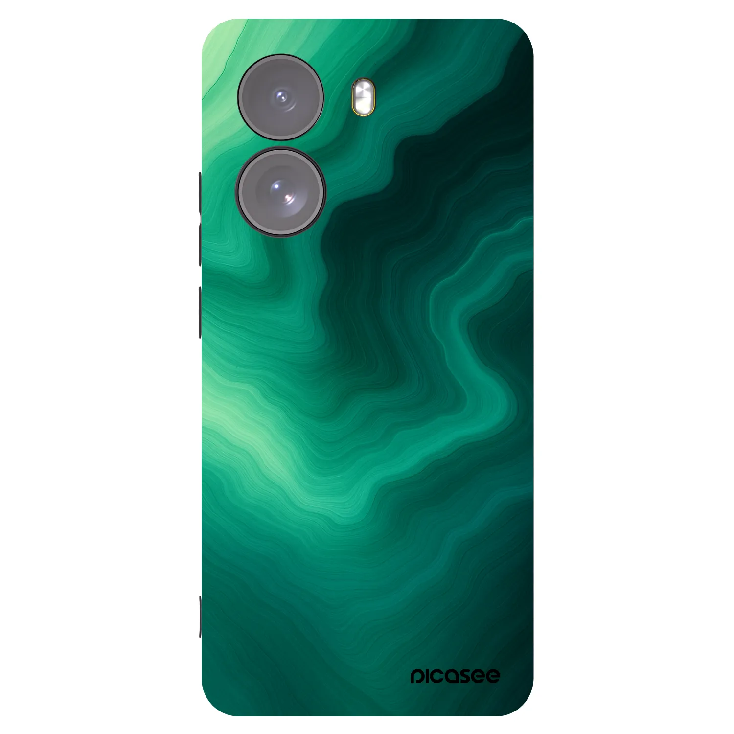 Picasee Xiaomi Poco X7 Hülle - Schwarzes Silikon - Malachite