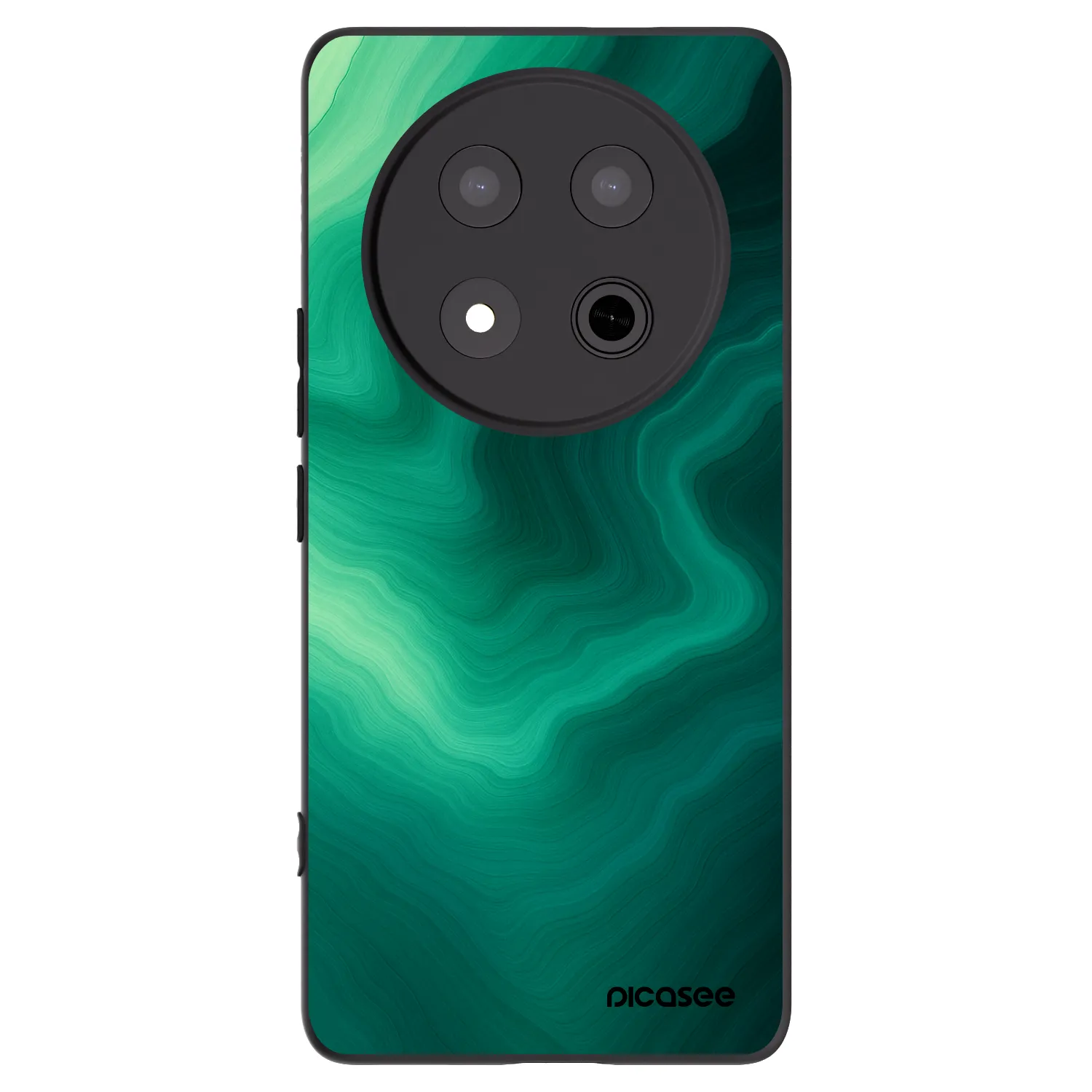 Picasee Honor Magic7 Lite 5G Hülle - Schwarzes Silikon - Malachite
