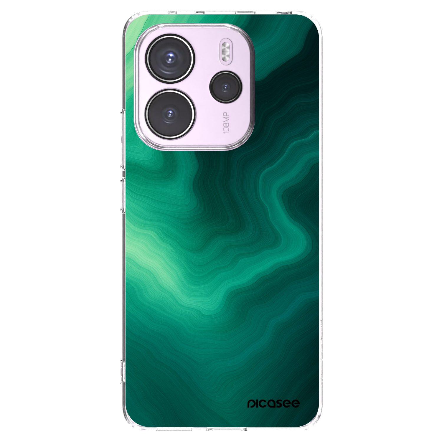 Picasee Xiaomi Redmi Note 14 4G Hülle - Transparentes Silikon - Malachite