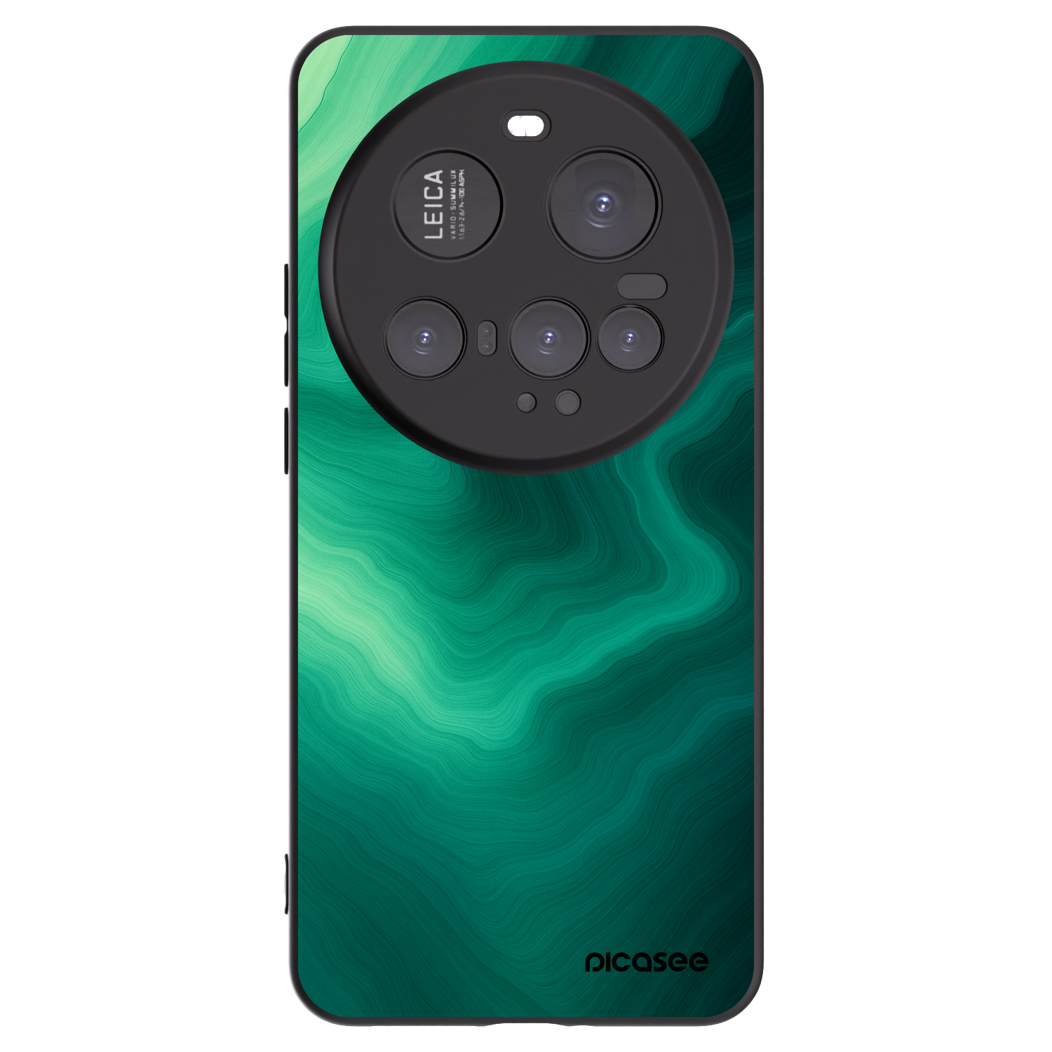 Picasee Xiaomi 15 Ultra Hülle - Schwarzes Silikon - Malachite