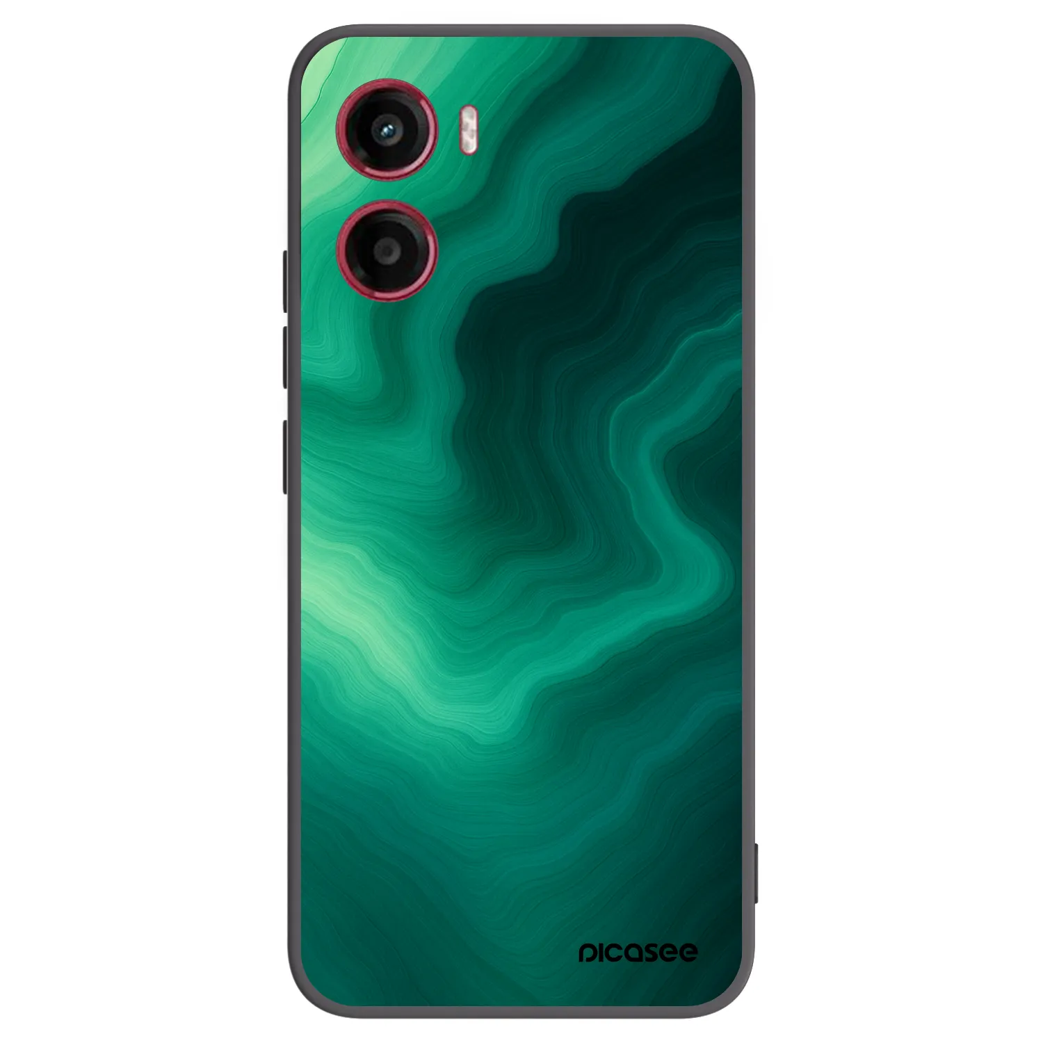 Picasee Motorola Moto G05 Hülle - Schwarzes Silikon - Malachite
