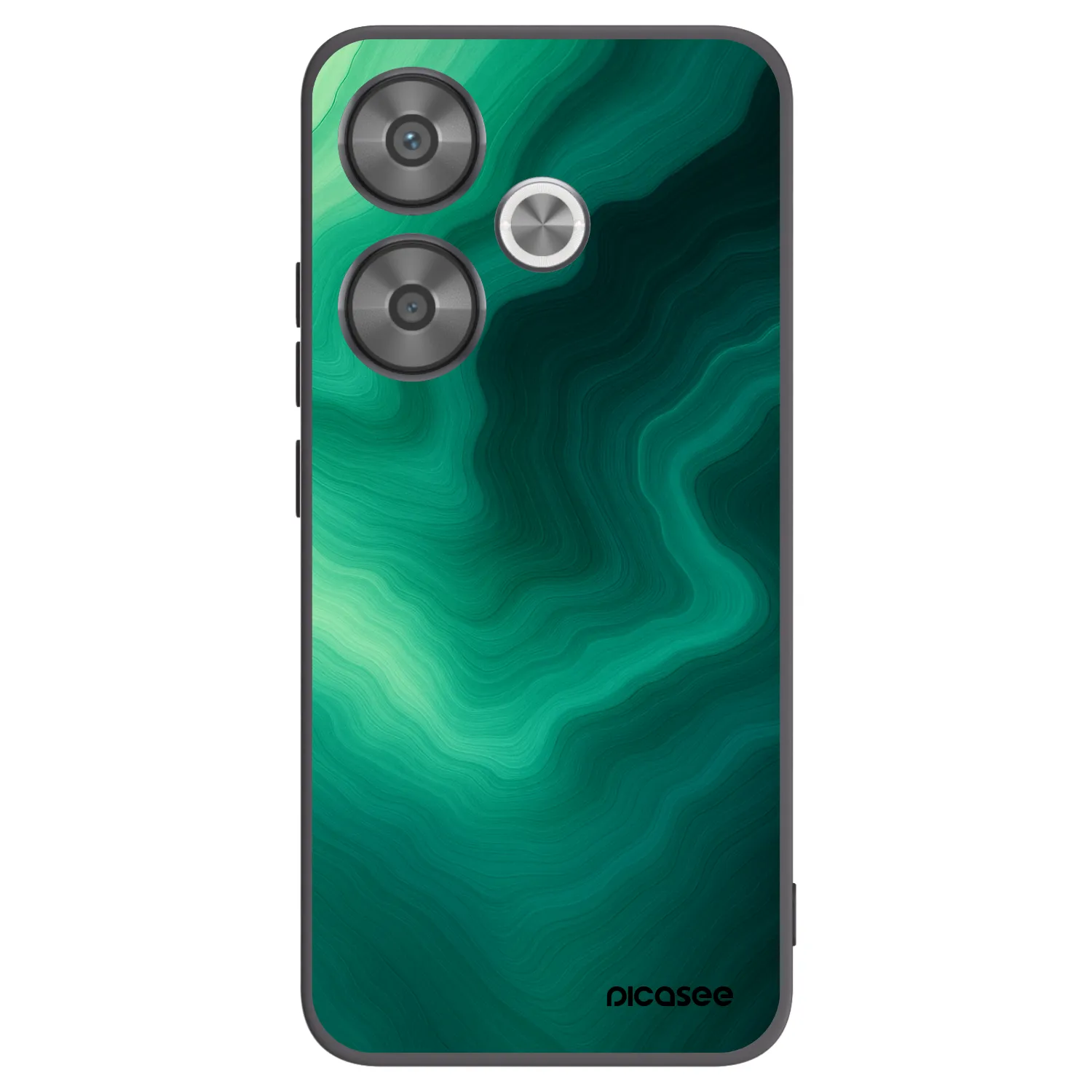 Picasee Xiaomi Poco F6 Hülle - Schwarzes Silikon - Malachite
