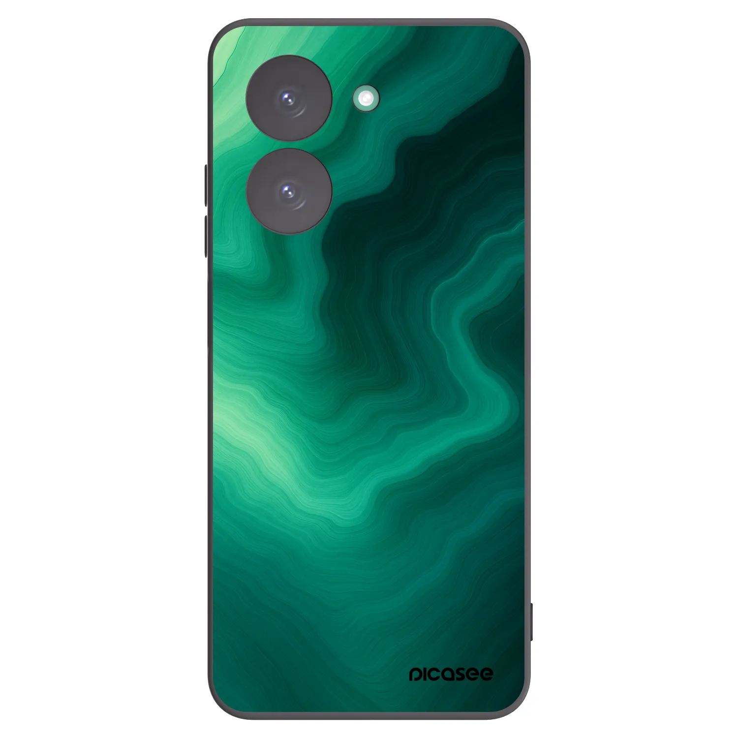 Picasee Xiaomi Redmi A5 Hülle - Schwarzes Silikon - Malachite