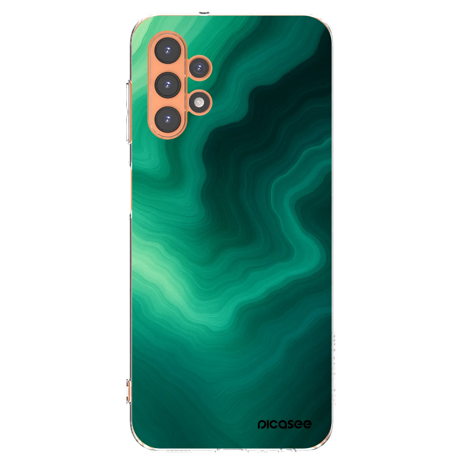 Picasee Samsung Galaxy A13 5G Hülle - Transparentes Silikon - Malachite