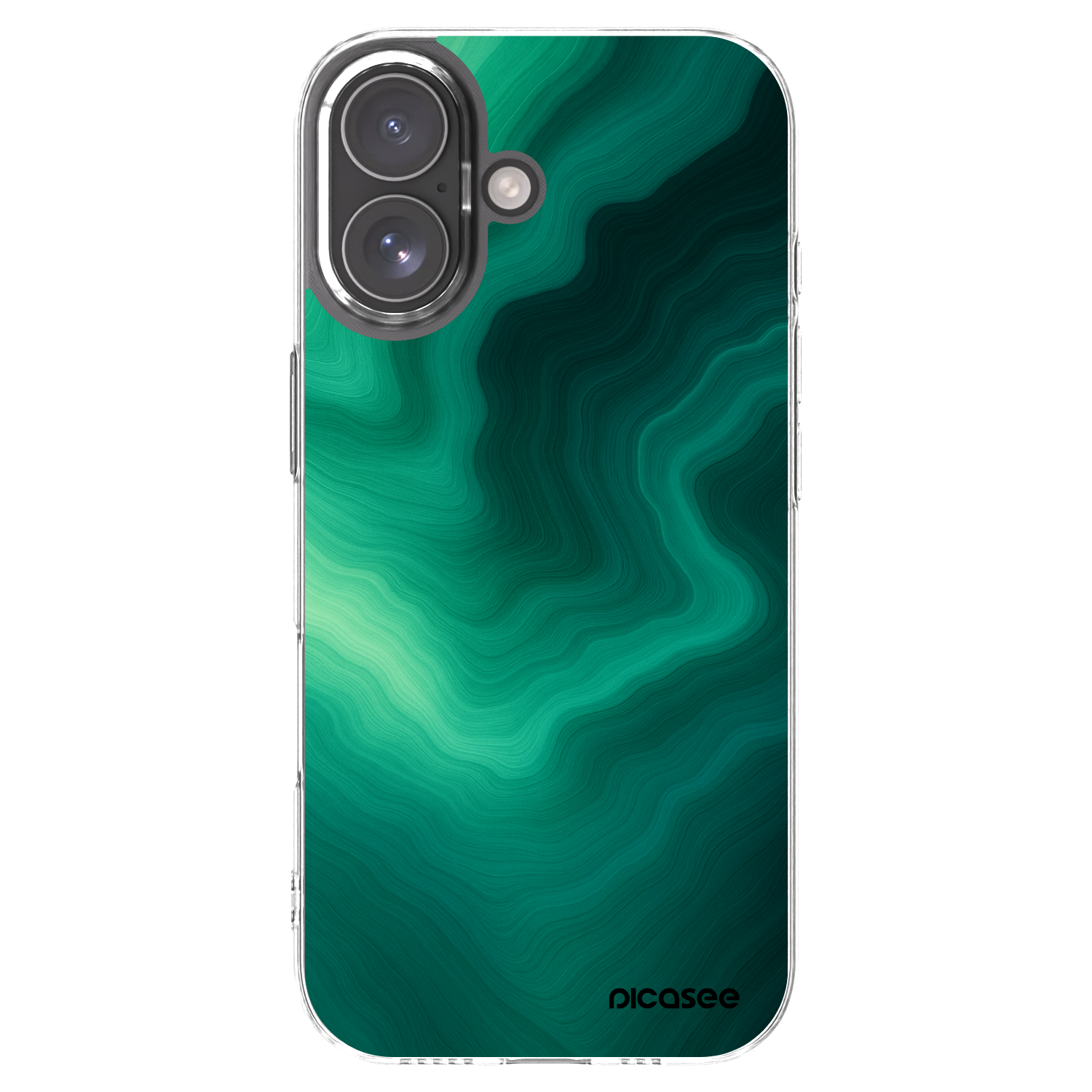 Picasee Apple iPhone 17 Hülle - Transparentes Silikon - Malachite