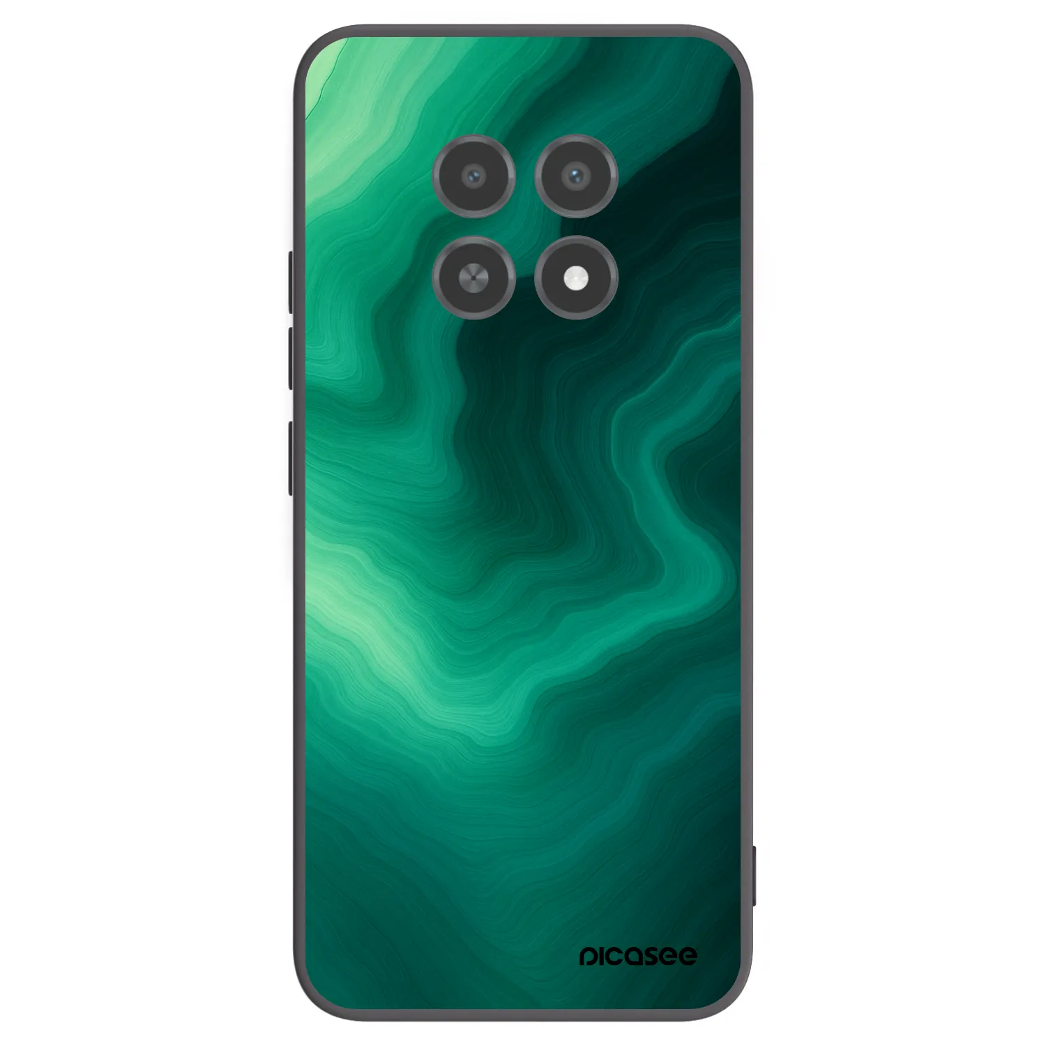 Picasee Realme 12X Hülle - Schwarzes Silikon - Malachite