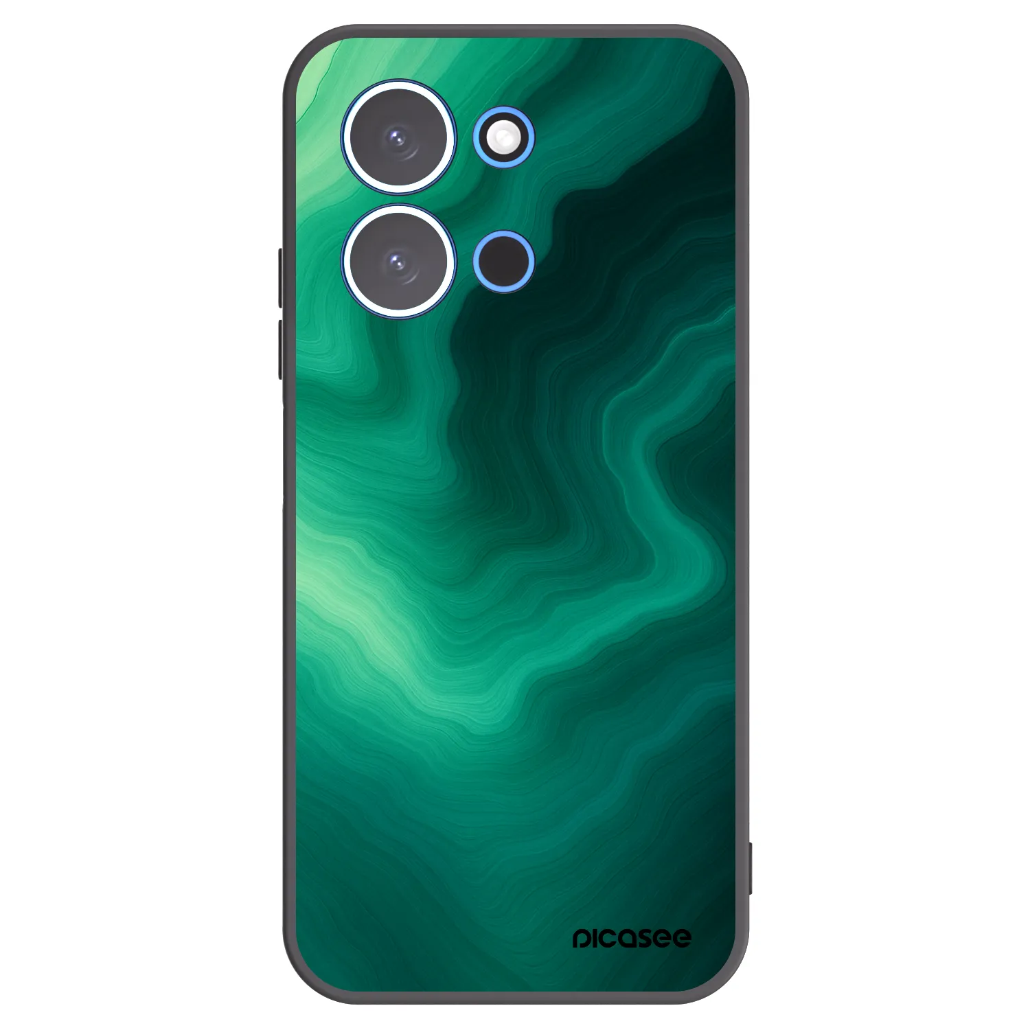 Picasee Xiaomi Redmi 15C 4G Hülle - Schwarzes Silikon - Malachite