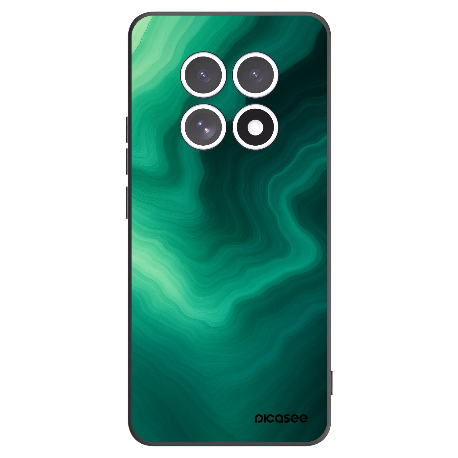 Picasee Xiaomi Redmi Note 15 Hülle - Schwarzes Silikon - Malachite