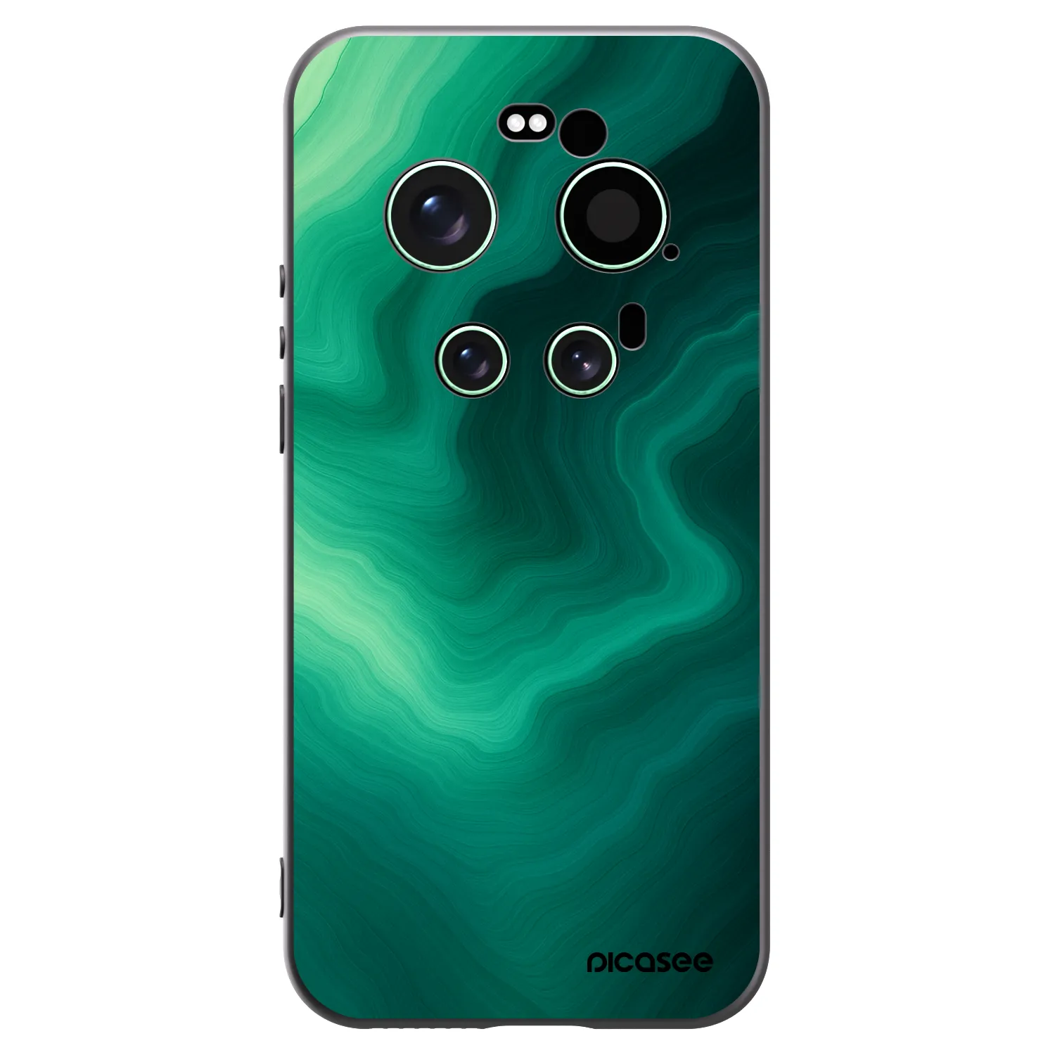 Picasee Xiaomi 17 Ultra Hülle - Schwarzes Silikon - Malachite