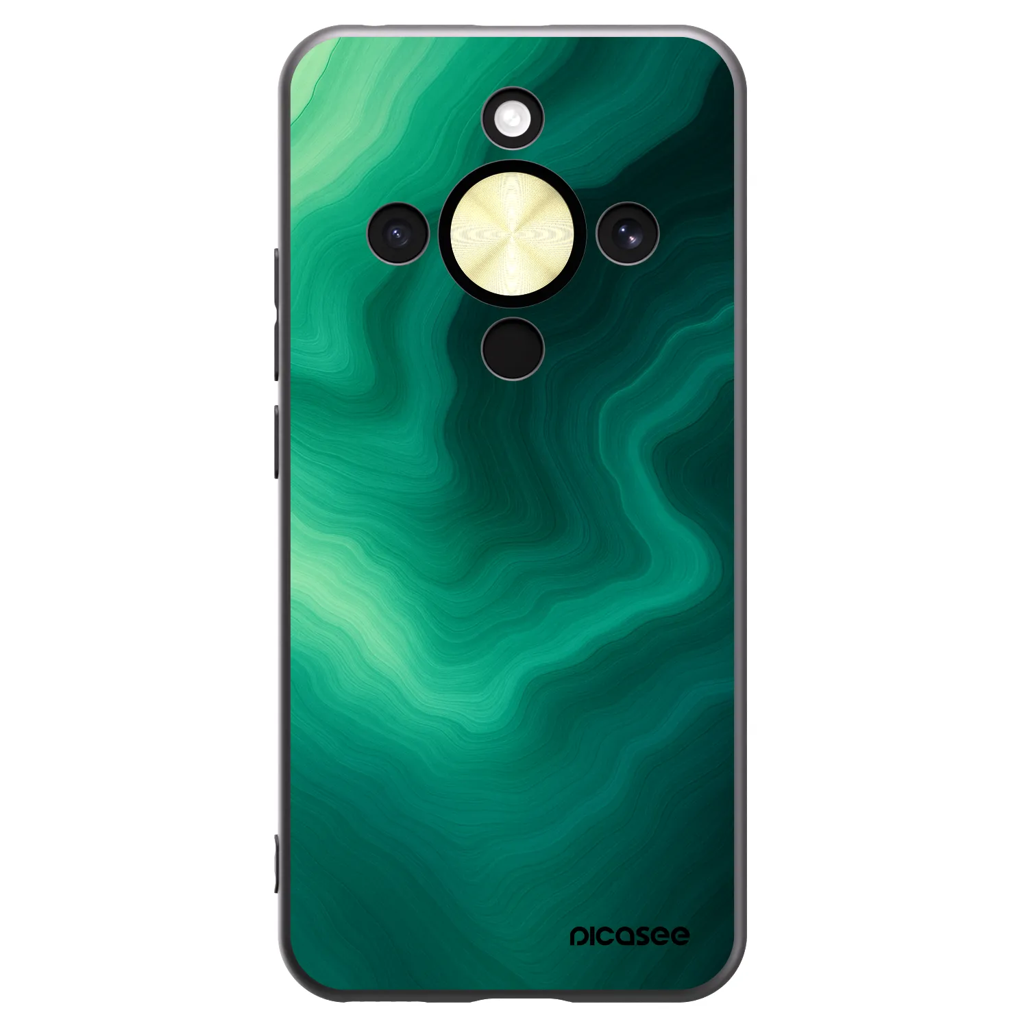 Picasee Honor Magic8 Lite 5G Hülle - Schwarzes Silikon - Malachite