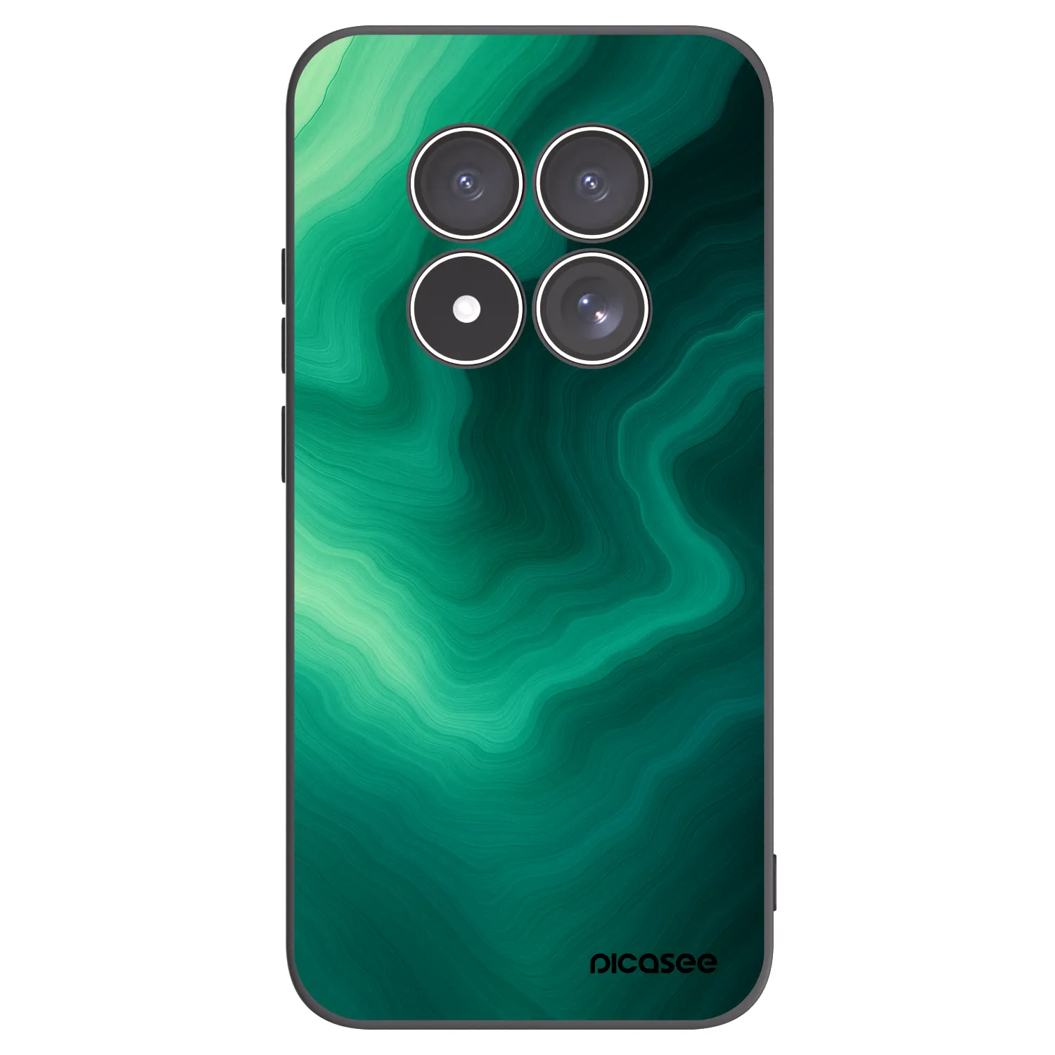 Picasee Xiaomi Redmi Note 15 Pro 5G Hülle - Schwarzes Silikon - Malachite