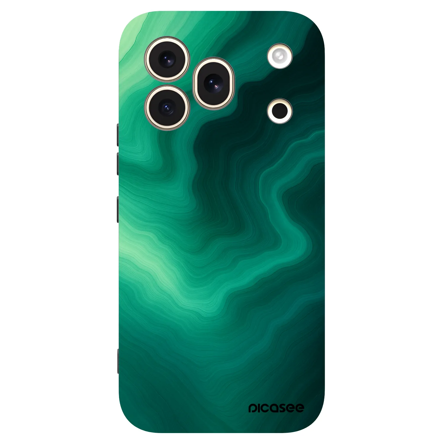 Picasee Honor 600 Pro Hülle - Schwarzes Silikon - Malachite