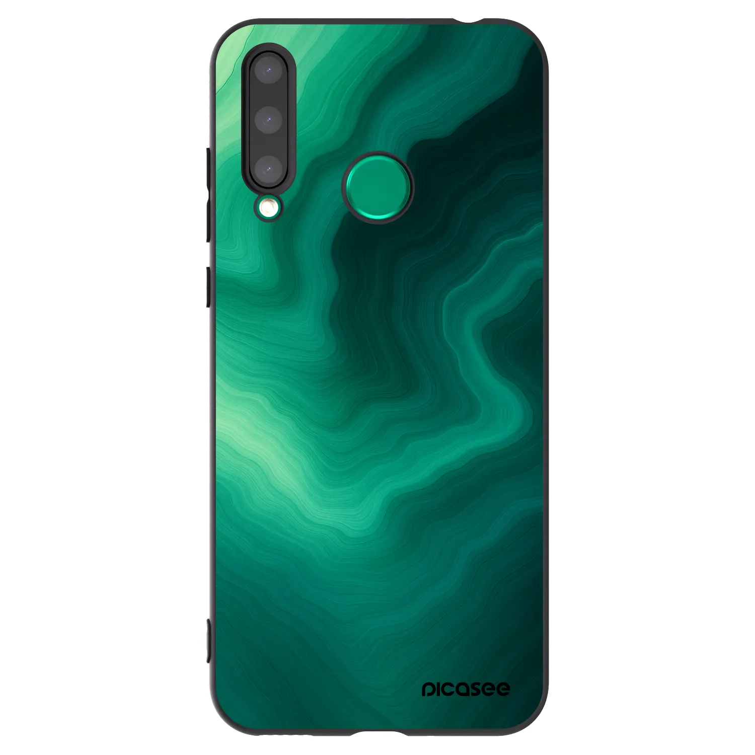 Picasee Honor 20 Lite Hülle - Schwarzes Silikon - Malachite
