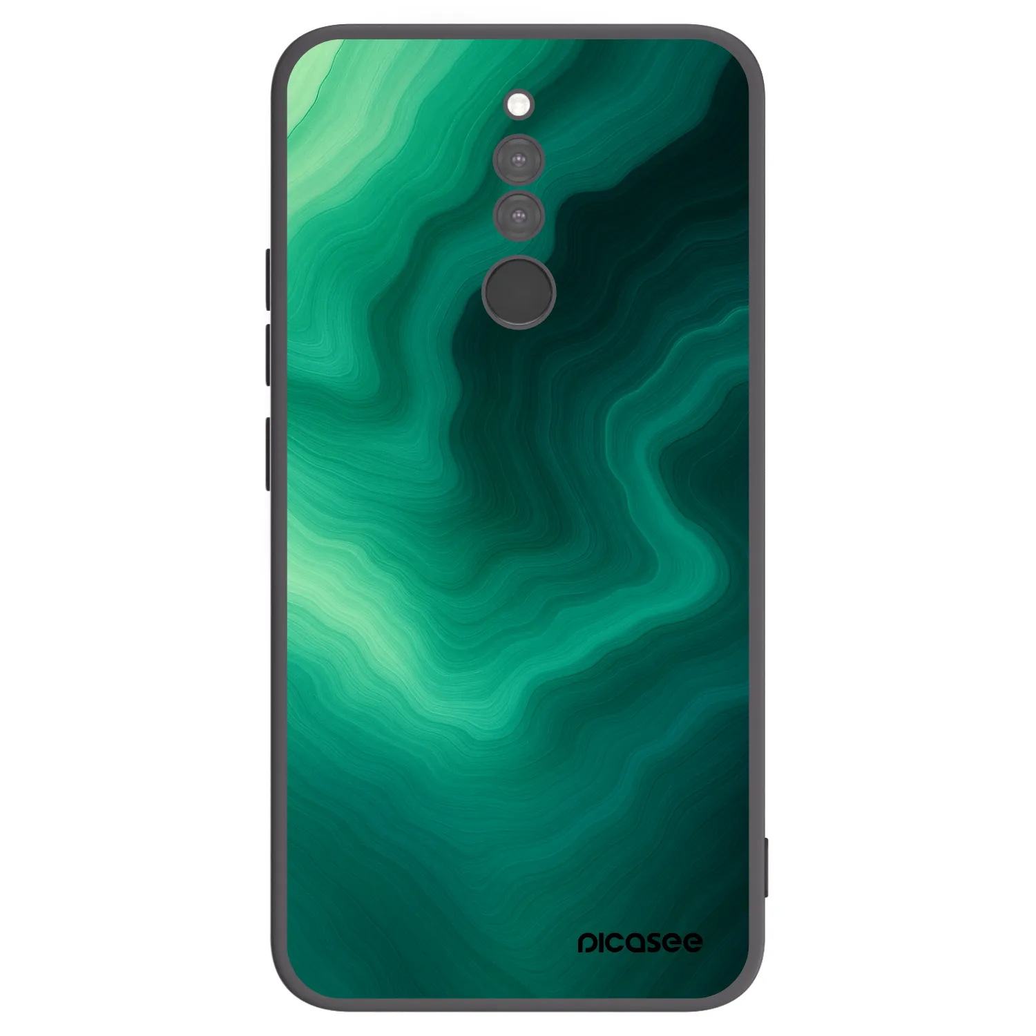 Picasee Xiaomi Redmi 8 Hülle - Schwarzes Silikon - Malachite