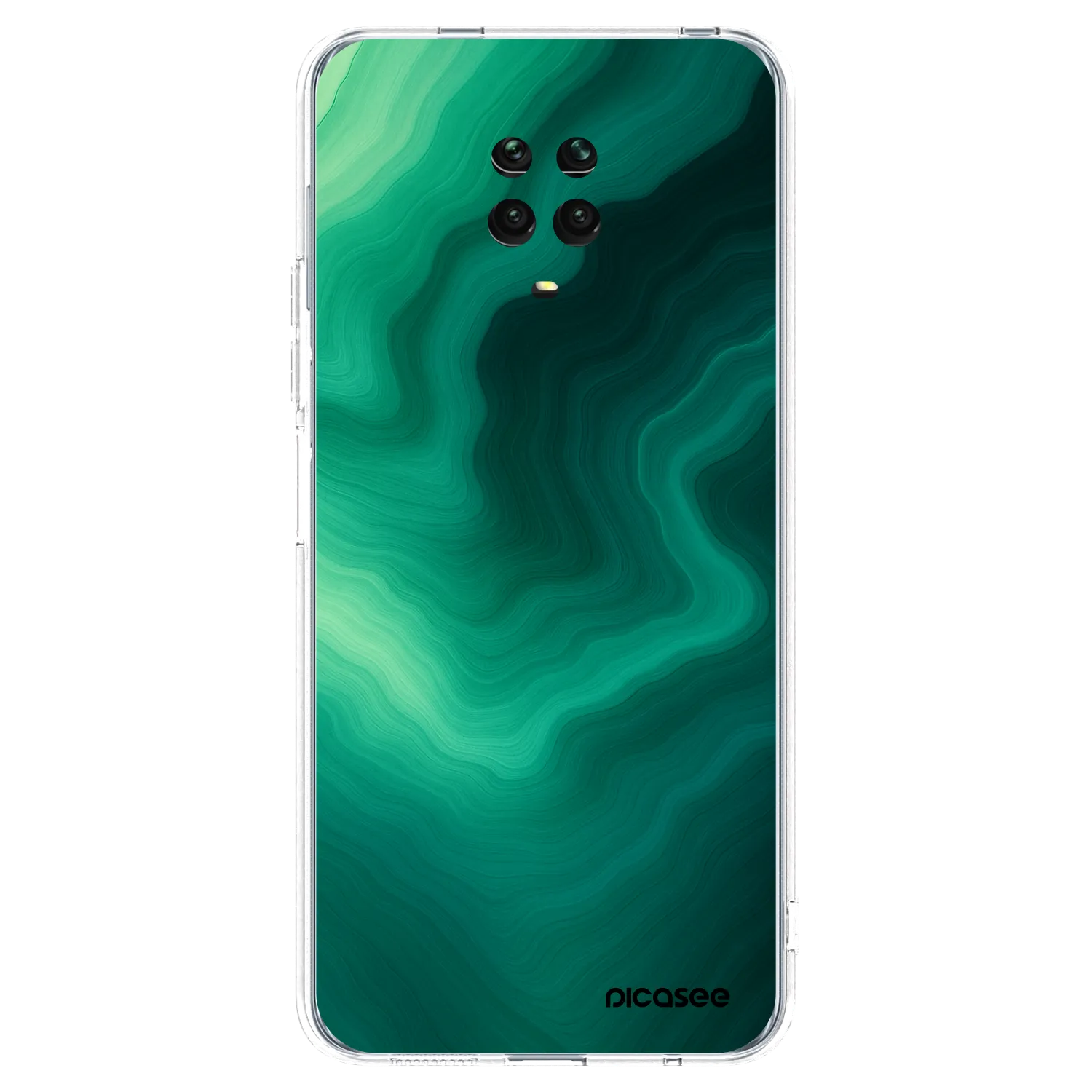Picasee Xiaomi Redmi Note 9 Pro Hülle - Transparentes Silikon - Malachite