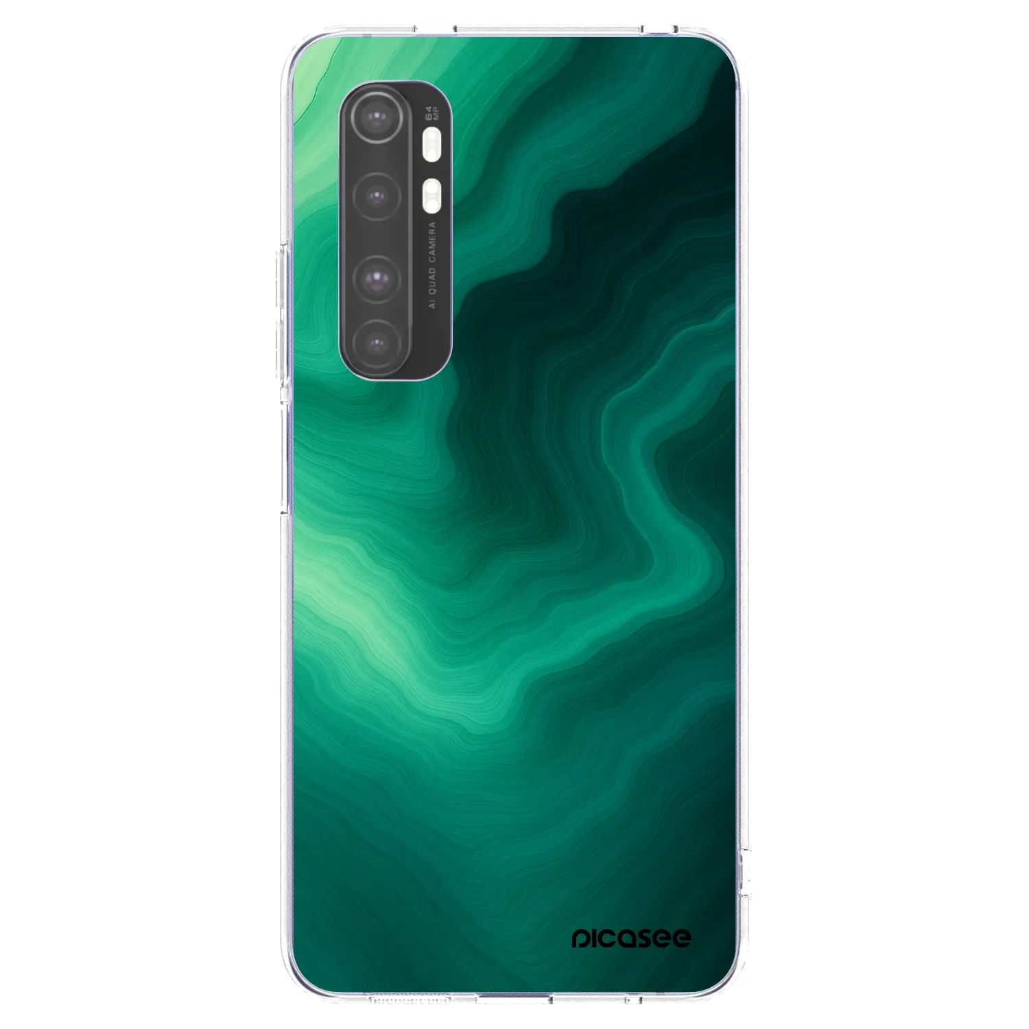 Picasee Xiaomi Mi Note 10 Lite Hülle - Transparentes Silikon - Malachite