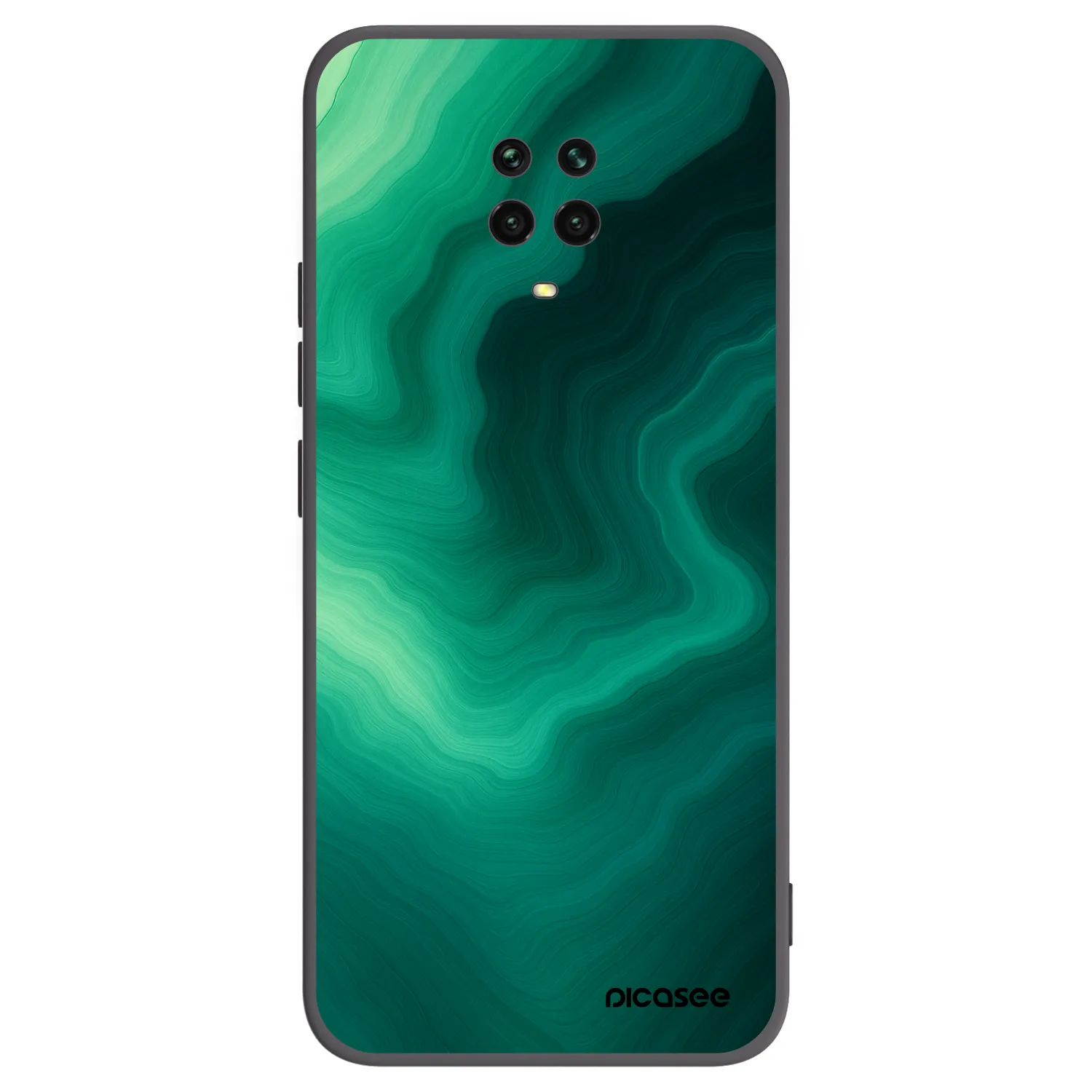 Picasee Xiaomi Redmi Note 9S Hülle - Schwarzes Silikon - Malachite