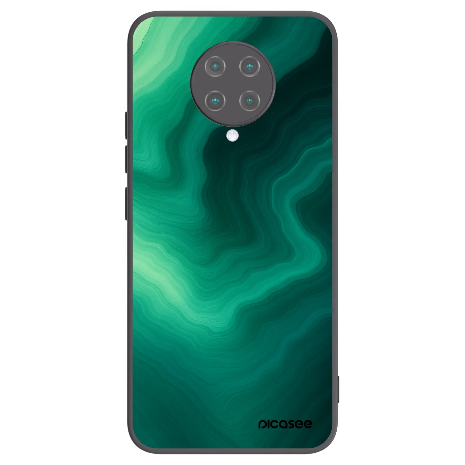 Picasee Xiaomi Poco F2 Pro Hülle - Schwarzes Silikon - Malachite