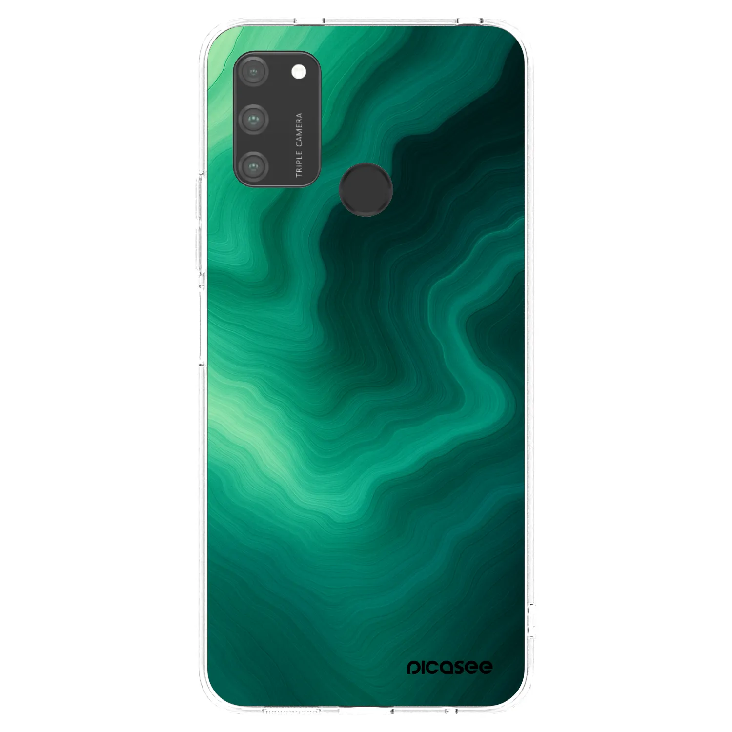 Picasee Honor 9A Hülle - Transparentes Silikon - Malachite