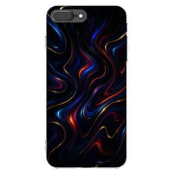 Picasee Apple iPhone 8 Plus Hülle - Transparentes Silikon - Noir