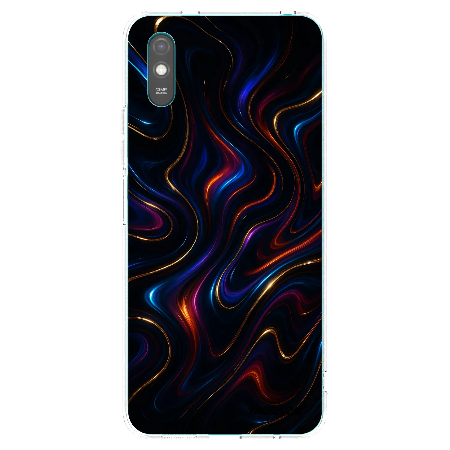 Picasee Xiaomi Redmi 9A Hülle - Transparentes Silikon - Noir