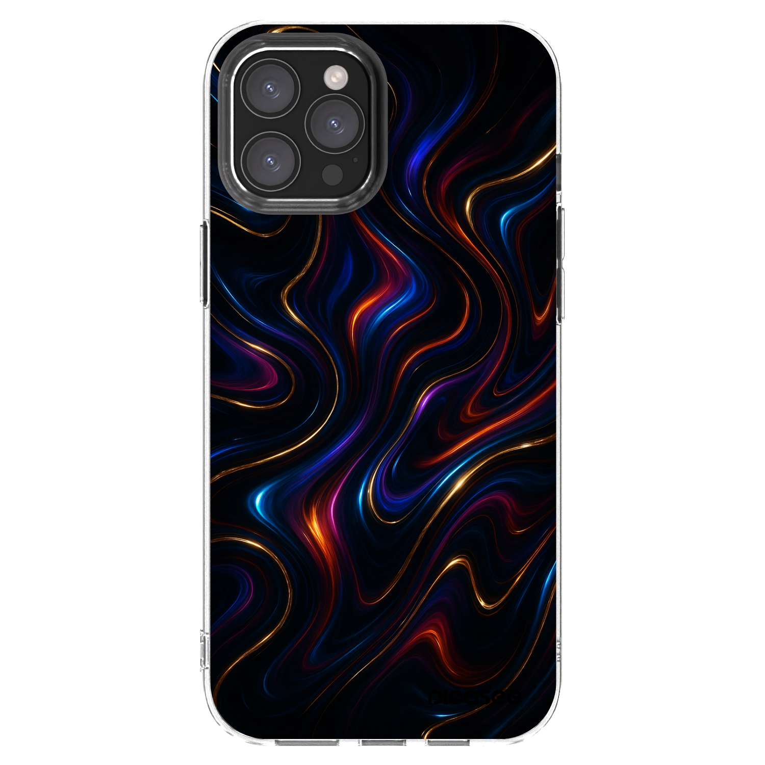 Picasee Apple iPhone 12 Pro Max Hülle - Transparentes Silikon - Noir