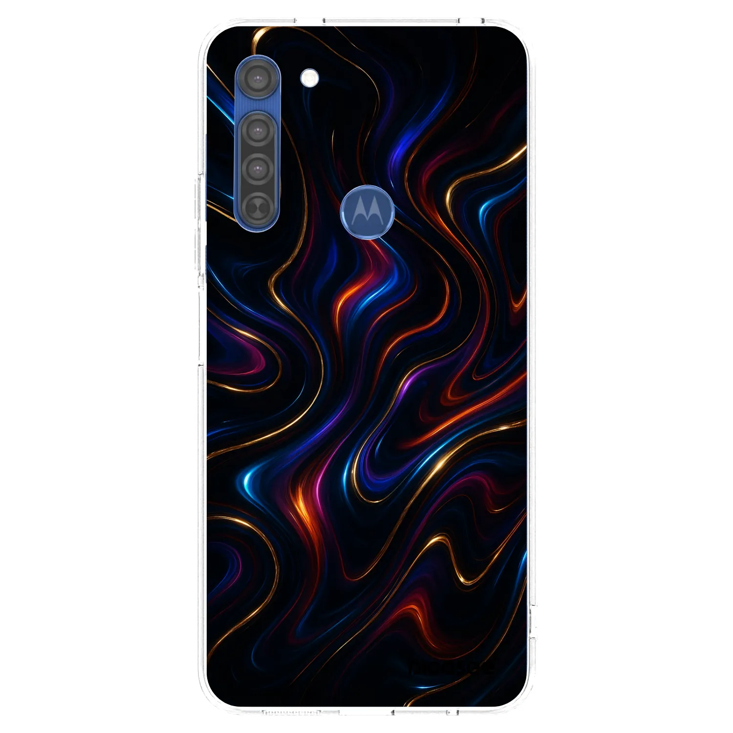 Picasee Motorola Moto G8 Hülle - Transparentes Silikon - Noir