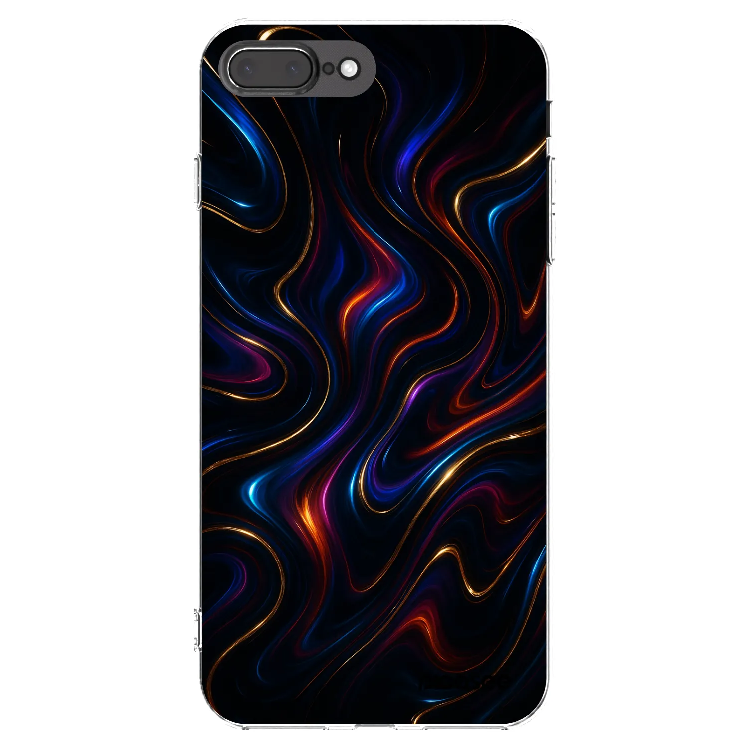 Picasee Apple iPhone 7 Plus Hülle - Transparentes Silikon - Noir