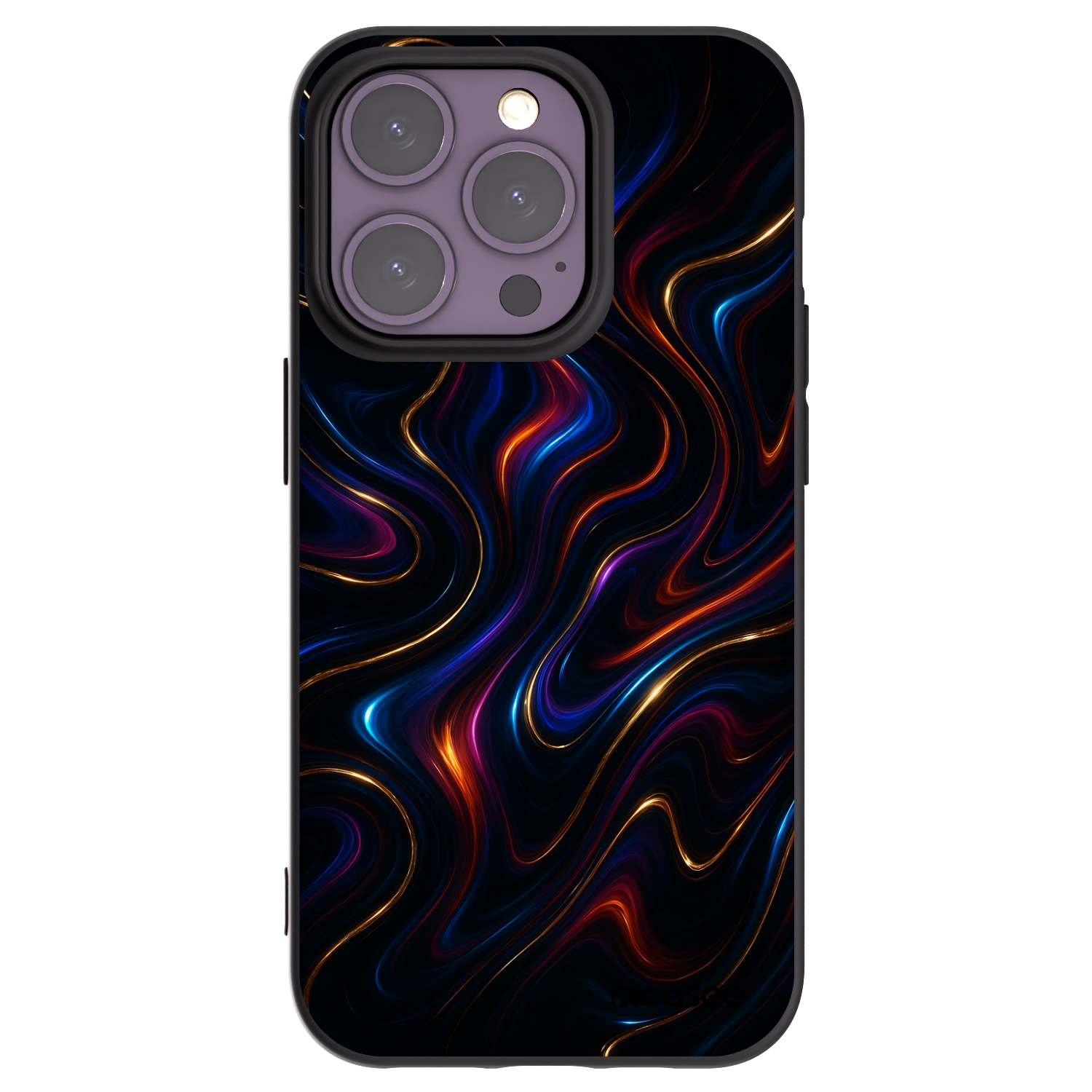 Picasee Apple iPhone 14 Pro Hülle - Schwarzes Silikon - Noir
