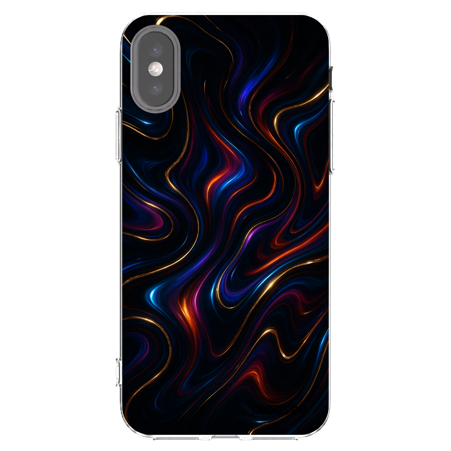 Picasee Apple iPhone X/XS Hülle - Transparentes Silikon - Noir