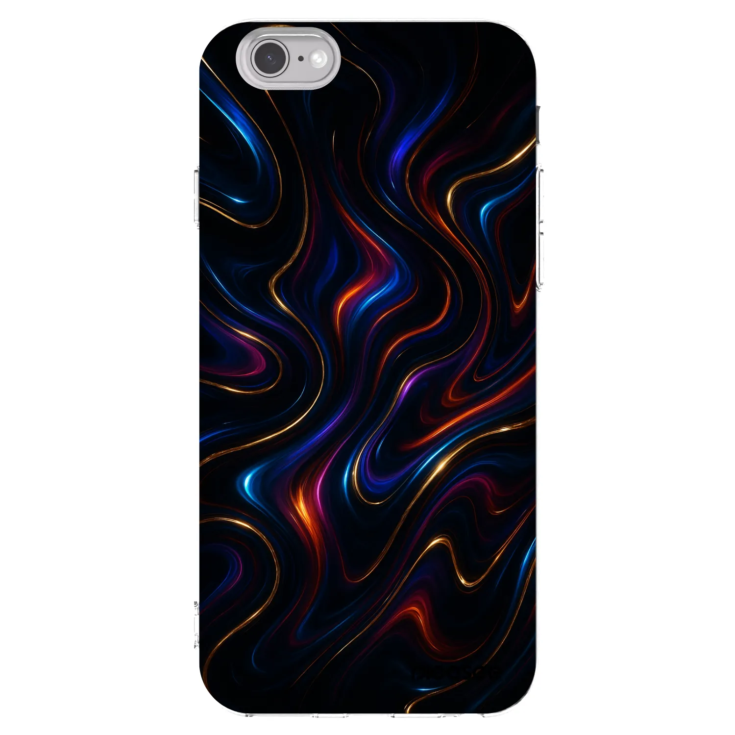 Picasee Apple iPhone 6/6S Hülle - Transparentes Silikon - Noir