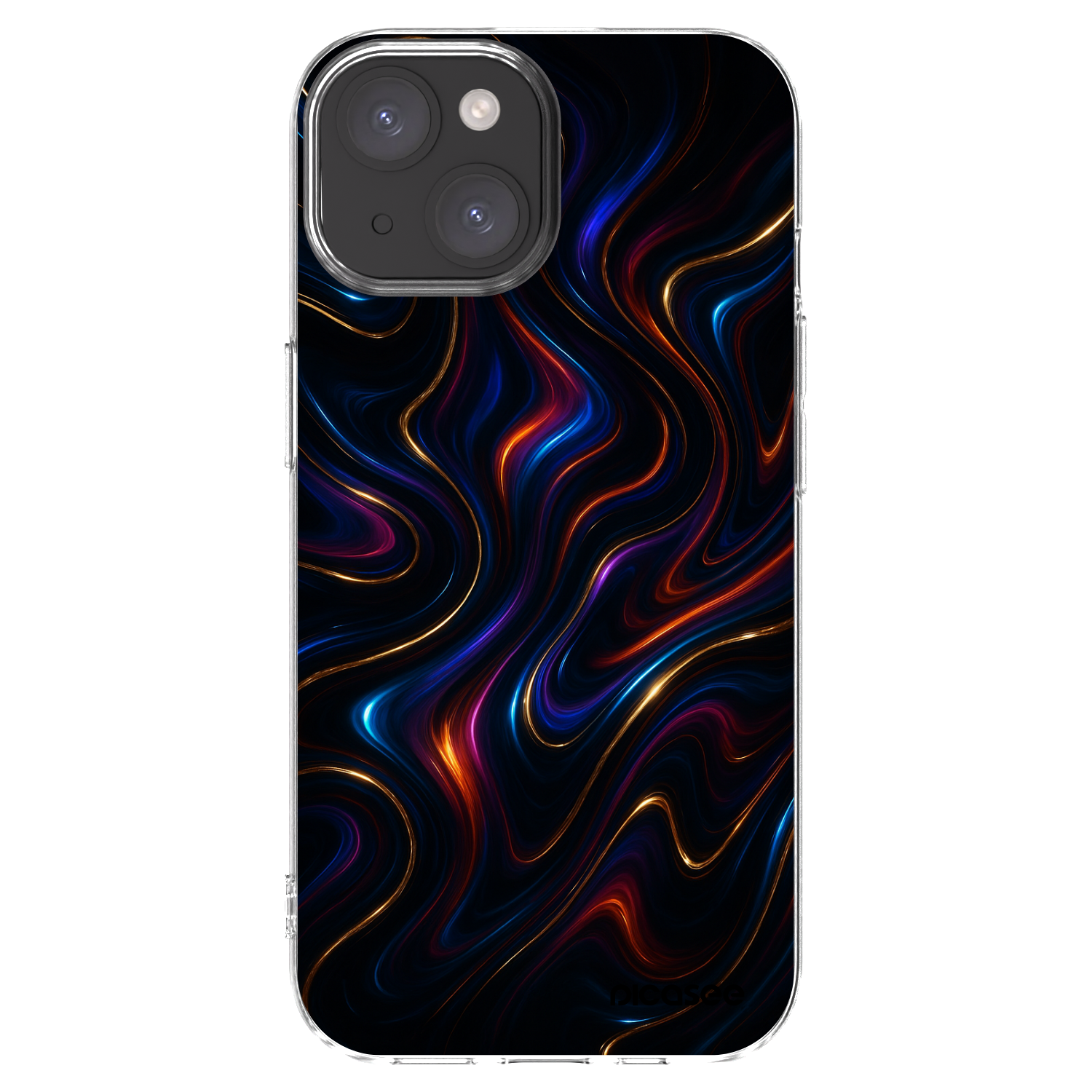Picasee Apple iPhone 15 Hülle - Transparentes Silikon - Noir