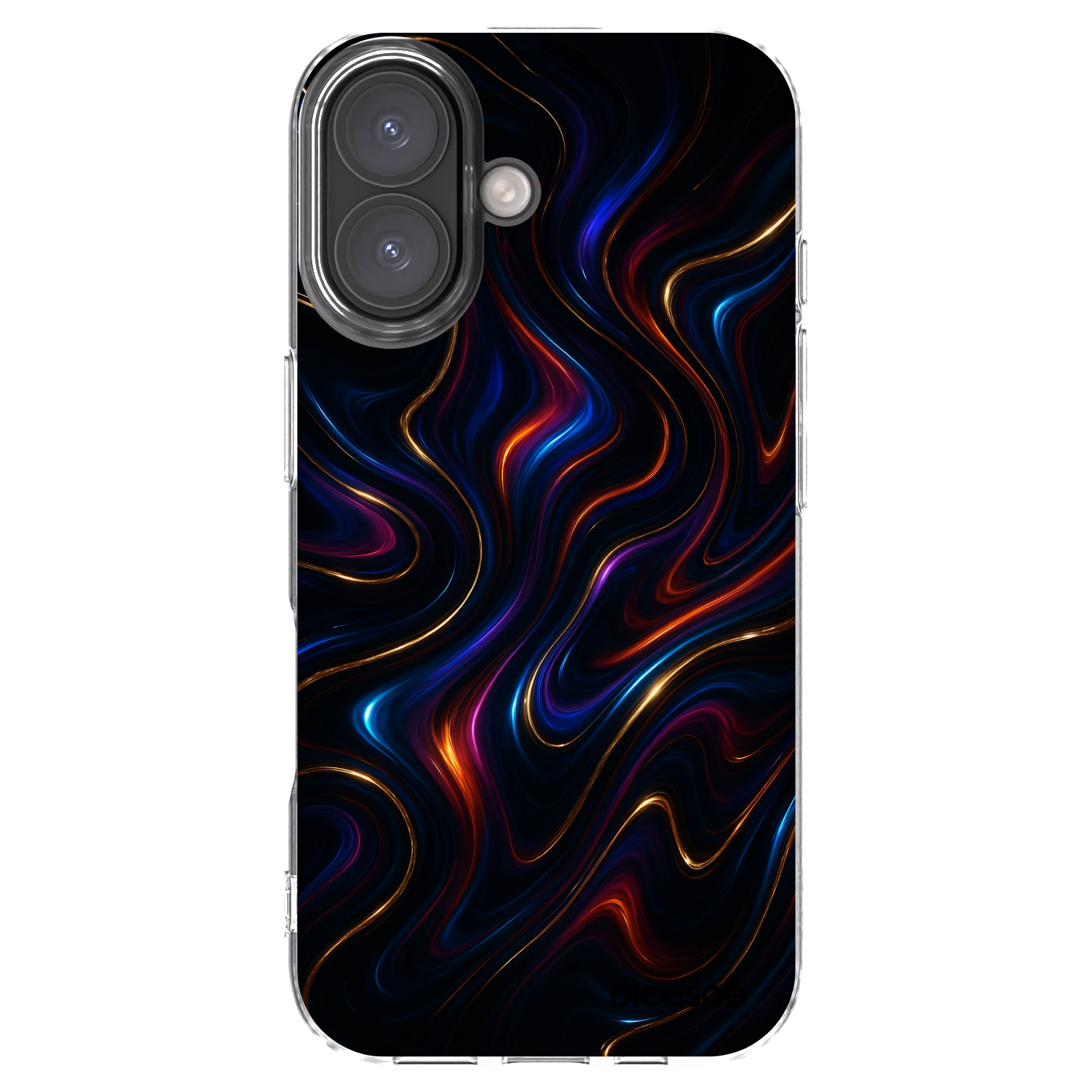 Picasee Apple iPhone 16 Hülle - Transparentes Silikon - Noir