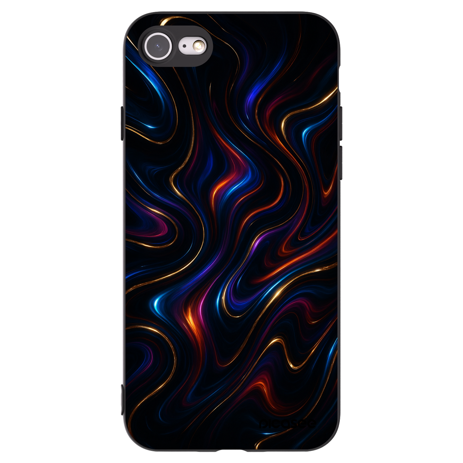 Picasee Apple iPhone 8 Hülle - Schwarzes Silikon - Noir