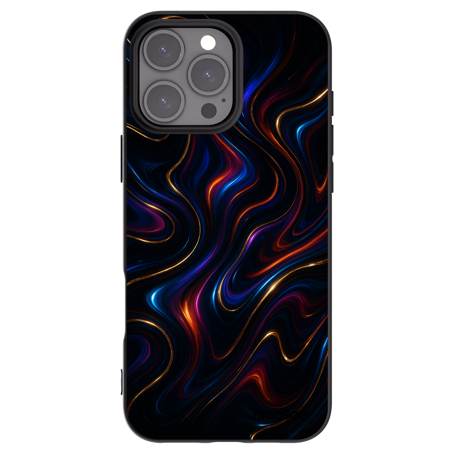 Picasee Apple iPhone 16 Pro Max Hülle - Schwarzes Silikon - Noir