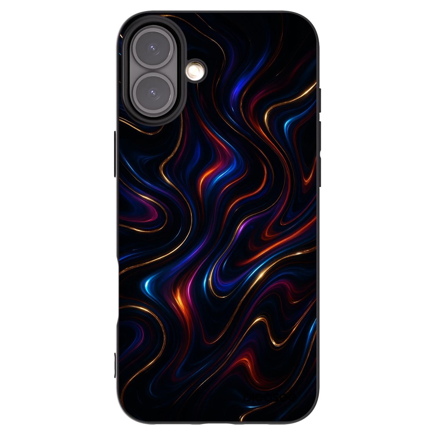 Picasee Apple iPhone 16 Plus Hülle - Schwarzes Silikon - Noir