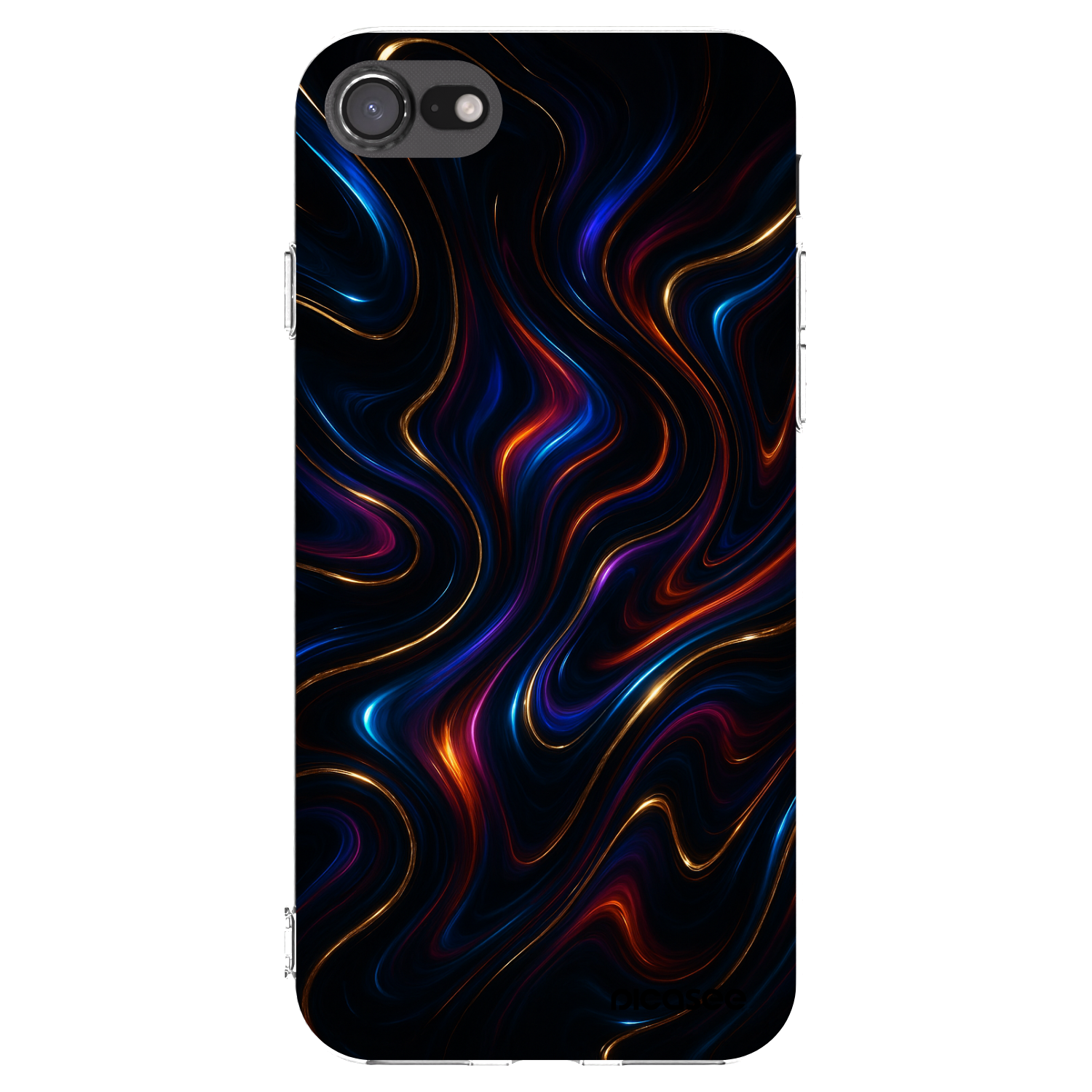 Picasee Apple iPhone 8 Hülle - Transparentes Silikon - Noir