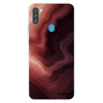 Picasee Samsung Galaxy M11 Hülle - Transparentes Silikon - Rouge