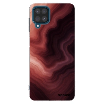 Picasee Samsung Galaxy A12 A125F Hülle - Transparentes Silikon - Rouge