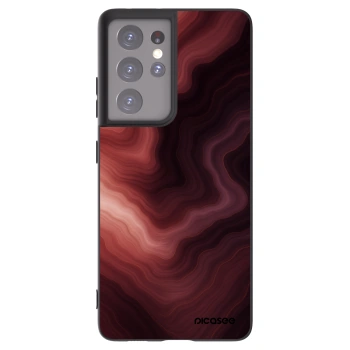 Picasee Samsung Galaxy S21 Ultra 5G G998B Hülle - Schwarzes Silikon - Rouge