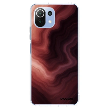 Picasee Xiaomi 11 Lite 5G NE Hülle - Transparentes Silikon - Rouge