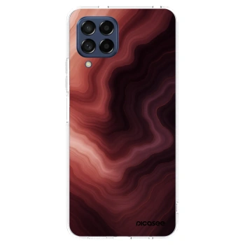 Picasee Samsung Galaxy M53 5G Hülle - Transparentes Silikon - Rouge