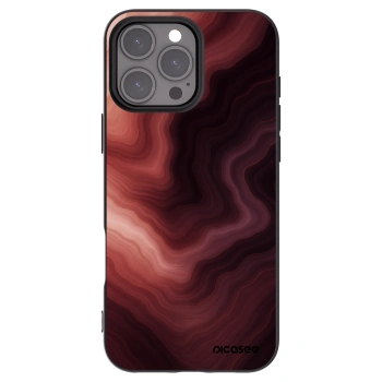 Picasee Apple iPhone 16 Pro Max Hülle - Schwarzes Silikon - Rouge