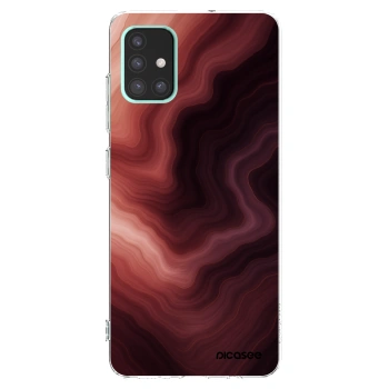 Picasee Samsung Galaxy A51 A515F Hülle - Transparentes Silikon - Rouge