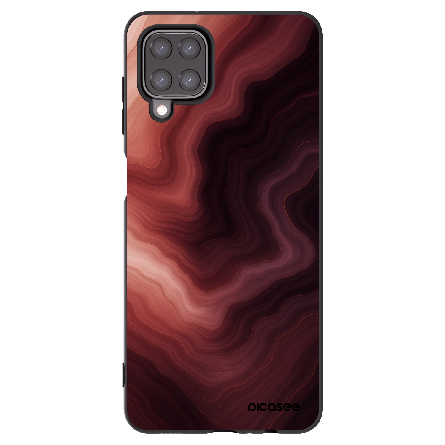 Picasee Samsung Galaxy A12 A125F Hülle - Schwarzes Silikon - Rouge